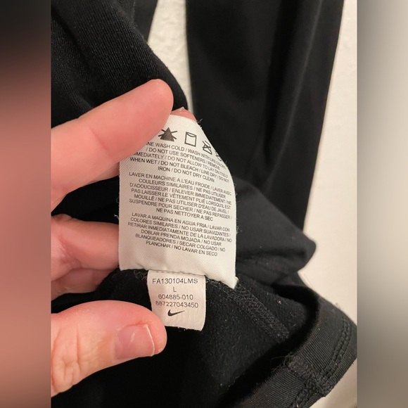 Nike Pro Half Zip Pullover Dri-fit Long sleeve Thumb Holes Womens Large - Picture 5 of 7